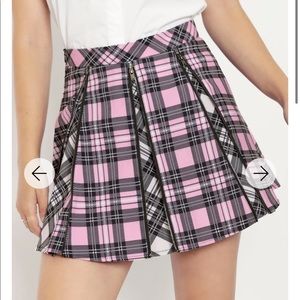 Tartan blush vs tartan magpie mini zip skirt